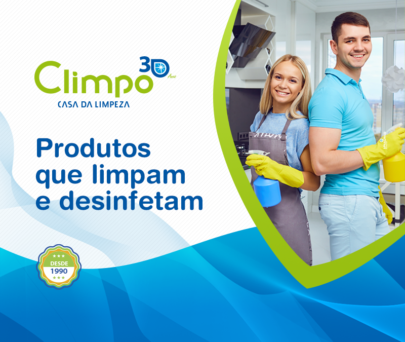 Produtos que limpam e desinfetam