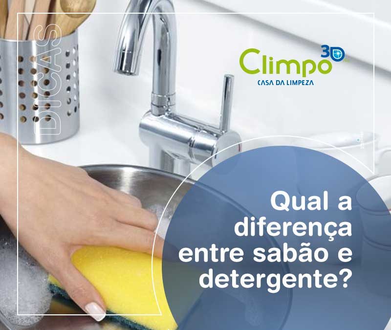 Qual a diferença entre sabão e detergente?