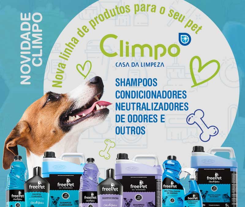Nova linha de produtos para o seu pet: Shampoos, Condicionadores, Neutralizadores de odores e outros
