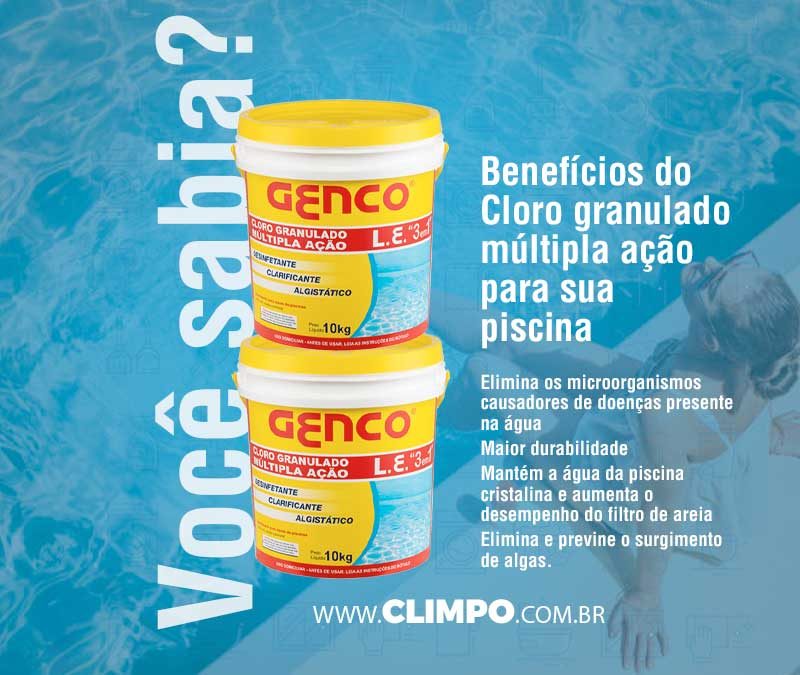 Benefícios do Cloro granulado múltipla ação para sua piscina